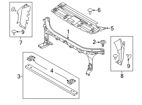 2021 Ford F-150 Radiator Support Diagram