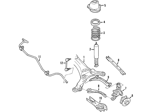 2006 Ford Freestyle Shock Absorber Assembly Diagram for 5F9Z-18125-FA