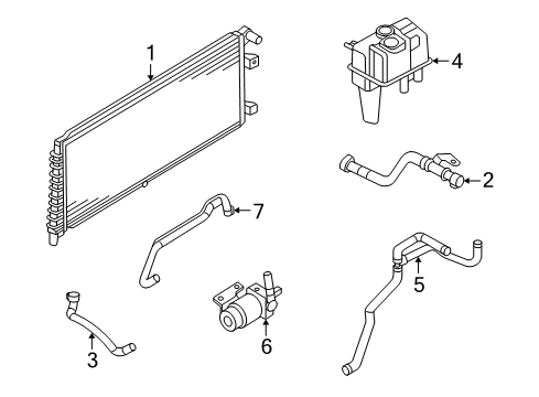 2007 Mercury Mariner Inverter Cooling Components Diagram