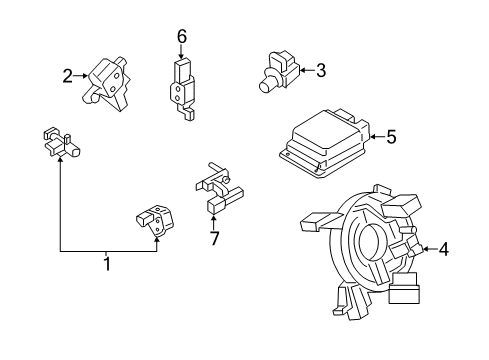 2017 Lincoln MKC Air Bag Components Diagram 2 - Thumbnail