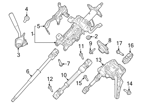 2023 Ford F-350 Super Duty Gear Shift Control  Diagram 1 - Thumbnail