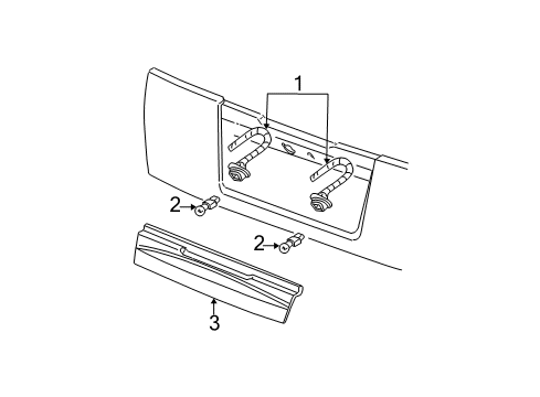 2003 Ford Explorer Lamp Assembly - Licence Plate Diagram for 1L2Z-13550-AA