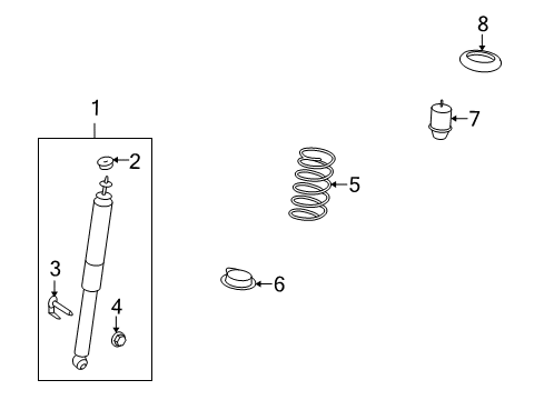 2007 Lincoln MKX Shocks & Components - Rear Diagram