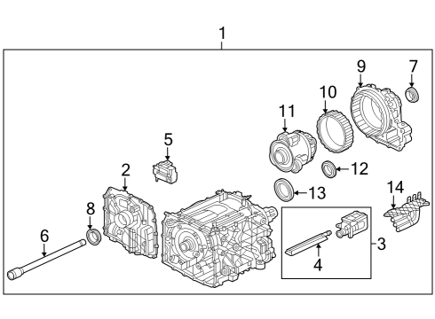 2023 Ford E-Transit Traction Motor Components Diagram