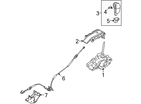 2009 Lincoln MKS Housing Assembly - Gear Shift Diagram for 8A5Z-7210-CA