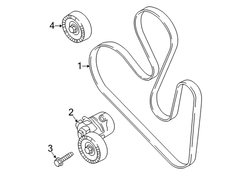 2018 Ford Fusion Belts & Pulleys Diagram