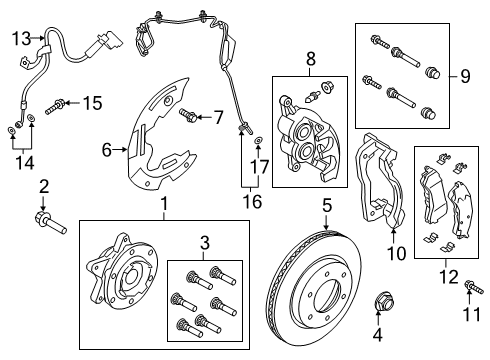 2019 Ford Ranger Brake Hose Assembly Diagram for KB3Z-2078-D