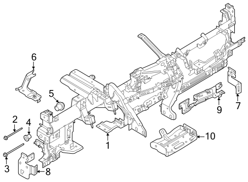 2024 Ford Mustang Cluster & Switches, Instrument Panel Diagram