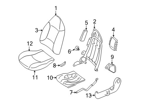 2001 Ford Escape Pad Diagram for YL8Z7864810CA