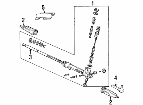 2001 Mercury Cougar Steering Column, Steering Wheel & Trim, Steering Gear & Linkage Diagram