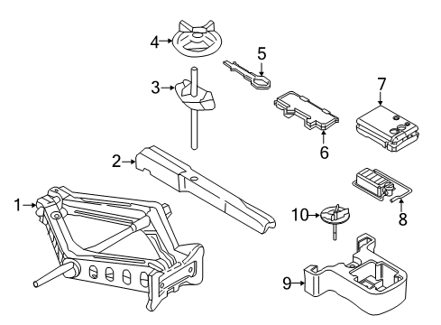 2018 Ford Mustang Jack & Components Diagram 1 - Thumbnail