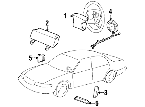 1999 Mercury Cougar Monitor - Airbag Diagnostic Module Diagram for F8RZ-14B321-KA