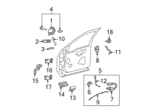 2010 Ford F-250 Super Duty Rear Door Diagram 2 - Thumbnail