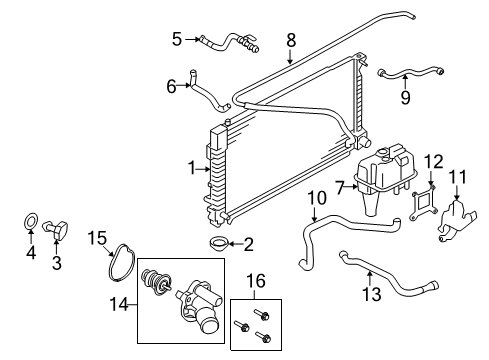 2008 Mercury Mariner Hose Assembly Diagram for 5M6Z-8260-AC