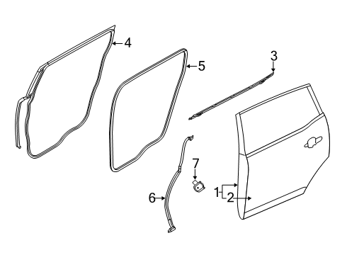 2019 Lincoln MKT Rear Door Diagram