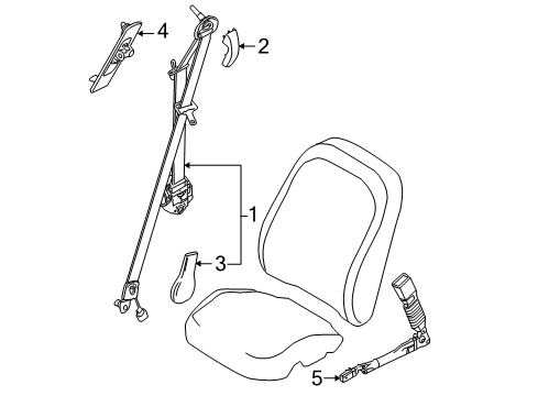 2011 Ford Focus Seat Belt Diagram 1 - Thumbnail