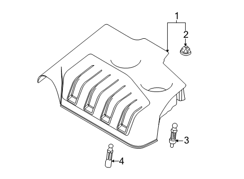 2012 Ford Edge Engine Appearance Cover Diagram