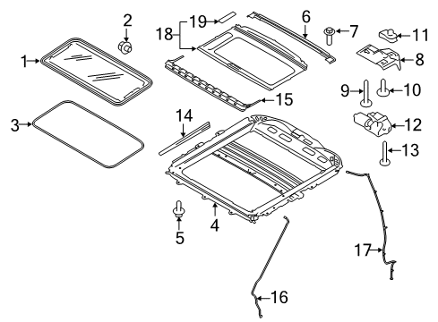 2016 Ford F-150 Sunroof, Body Diagram 2 - Thumbnail