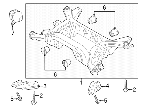 2024 Ford Mustang Suspension Mounting - Rear Diagram