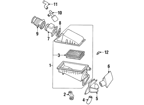 1996 Mercury Mystique Air Intake Diagram