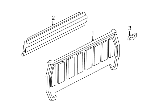 2008 Ford Ranger Back Panel, Side Panel & Components Diagram