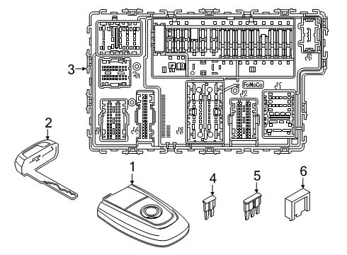 2023 Ford Ranger Keyless Entry Components Diagram