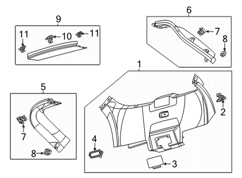 2022 Ford Mustang Mach-E LAMP ASY - LUGGAGE COMPARTMENT Diagram for LJ8Z-13776-CA