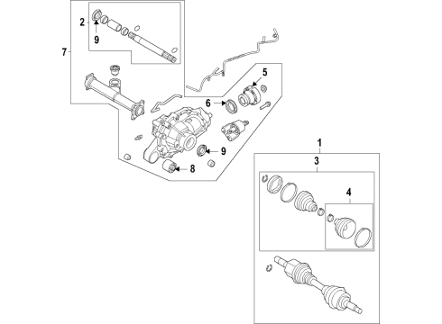 2022 Ford Bronco SHAFT ASY - DRIVE Diagram for MB3Z-4A376-U