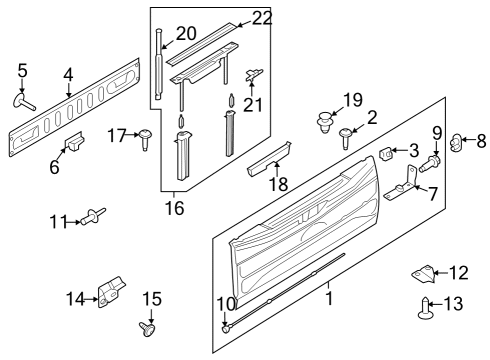 2022 Ford F-150 Lightning Bolt - Torx Head Diagram for -W719042-S450B