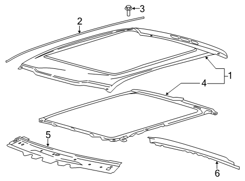 2020 Ford F-250 Super Duty Roof & Components Diagram 1 - Thumbnail