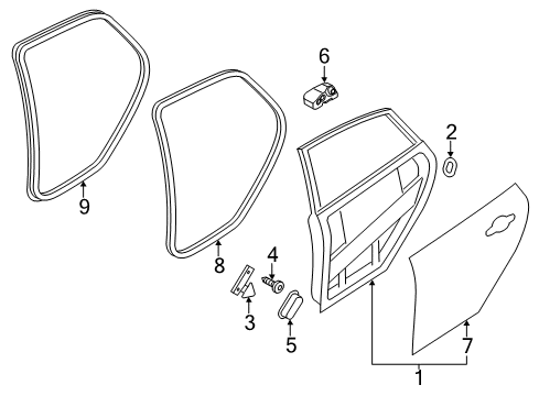 2014 Ford Focus Rear Door Diagram