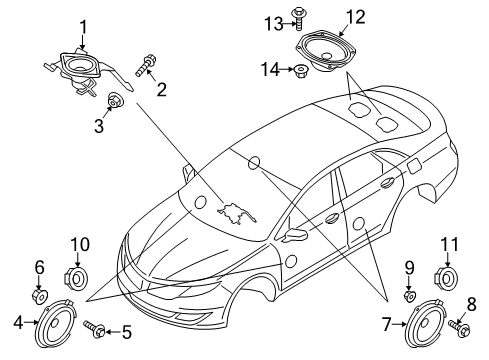 2015 Lincoln MKZ Sound System Diagram 1 - Thumbnail