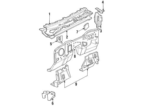 1985 Ford LTD Cowl Diagram