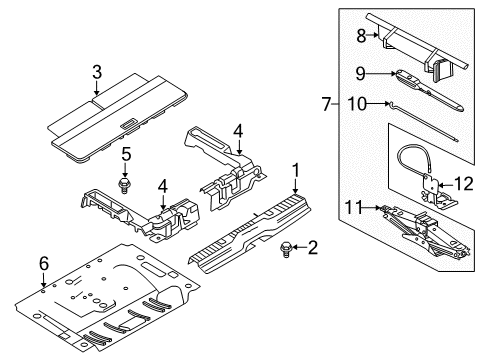 2010 Mercury Mountaineer Interior Trim - Rear Body Diagram 1 - Thumbnail