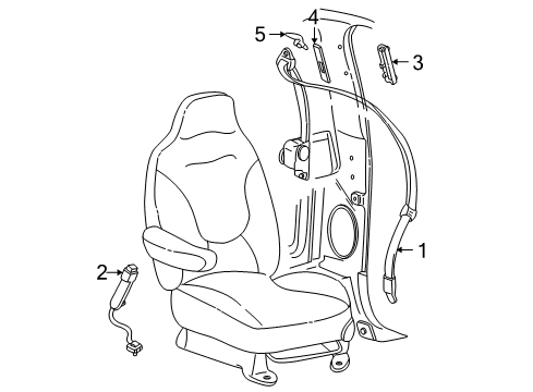 1999 Ford Expedition Front Seat Belts Diagram