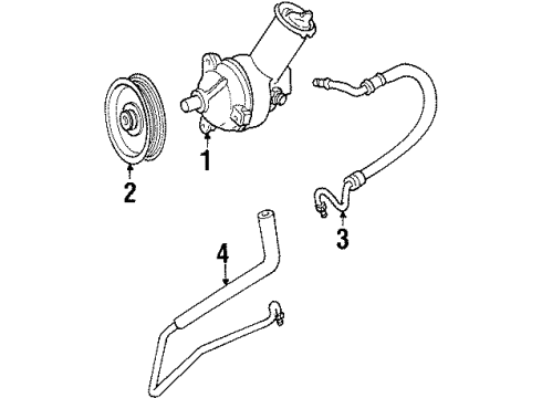 1995 Ford Ranger P/S Pump & Hoses, Steering Gear & Linkage Diagram 3 - Thumbnail