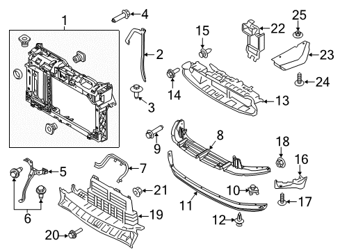 2015 Ford Fiesta Radiator Support Diagram