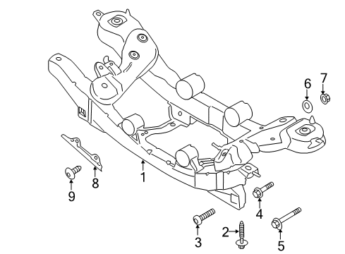 2014 Ford Escape Suspension Mounting - Rear Diagram