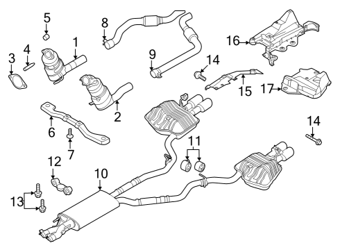 2022 Ford Police Interceptor Utility MUFFLER ASY - CENTRE AND REAR Diagram for L1MZ-5230-D