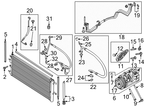 2020 Lincoln MKZ A/C Condenser, Compressor & Lines Diagram 2 - Thumbnail