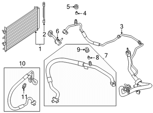 2023 Ford Maverick A/C Condenser Diagram