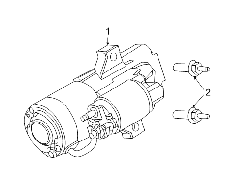 2010 Mercury Milan STARTER MOTOR ASY Diagram for 8E5Z-11002-C