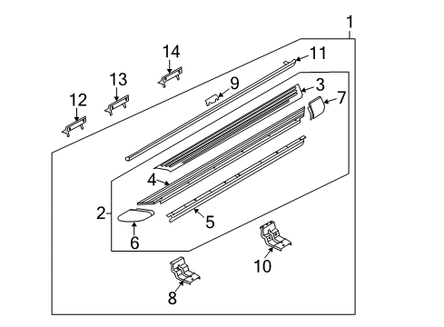 2008 Ford Explorer Step Assembly Diagram for 8L2Z-16451-BB