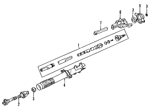 1987 Ford Ranger Shaft & Internal Components Diagram