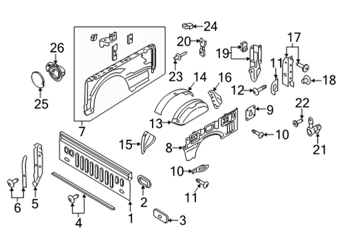 2022 Ford F-150 PANEL - WHEELHOUSE - OUTER Diagram for ML3Z-9927895-A