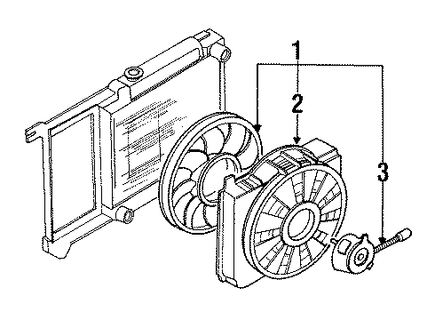 1994 Ford Thunderbird Cooling System, Radiator, Water Pump, Cooling Fan Diagram 2 - Thumbnail