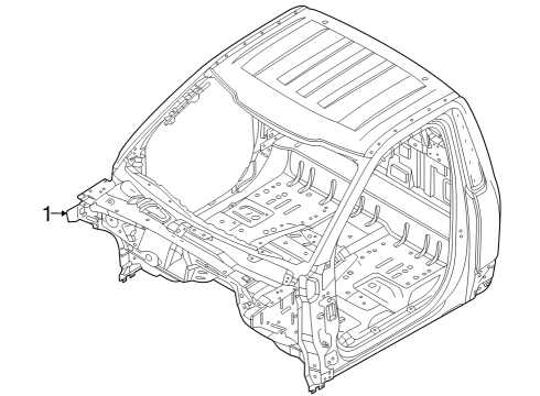 2023 Ford F-350 Super Duty Cab Assembly Diagram