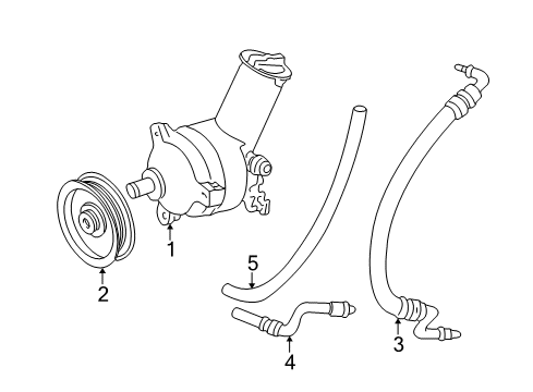 2003 Ford Ranger P/S Pump & Hoses, Steering Gear & Linkage Diagram