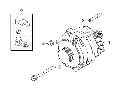 2017 Ford Police Interceptor Utility Alternator Diagram 3 - Thumbnail