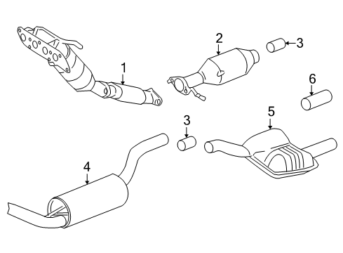 2007 Ford Focus Exhaust Components Diagram 3 - Thumbnail